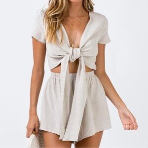 Princess Polly Ragnar Tie Front Romper